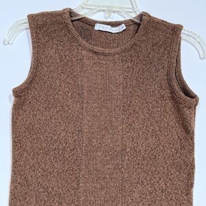 Tweeds Tank Top Small Sleeveless‎ Knit Brown Women
